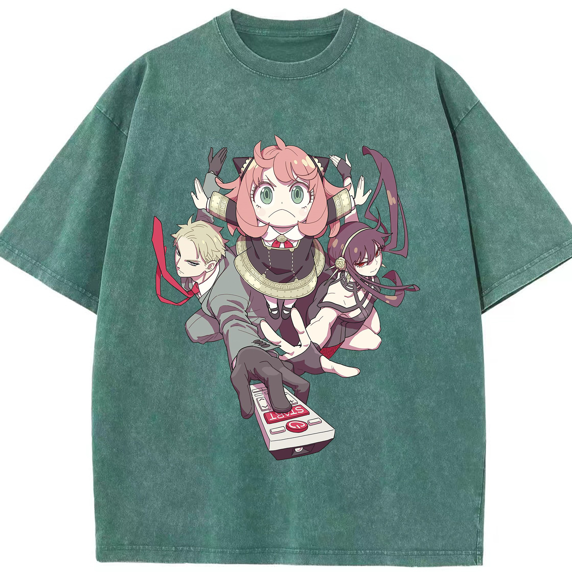 （画像用） SPY×FAMILY间谍家家酒 綿100% ヴィンテージ風 半袖Tシャツ（フロントプリント）